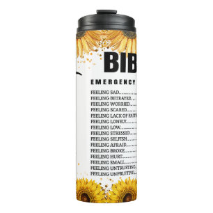 Bouteilles Isothermes Écriture chrétienne Tournesol Tumbler thermique