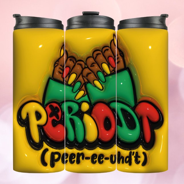 Bouteilles Isothermes Effet gonflé 3D PERIODT ! Embrasser l'afro-américa (Créateur téléchargé)