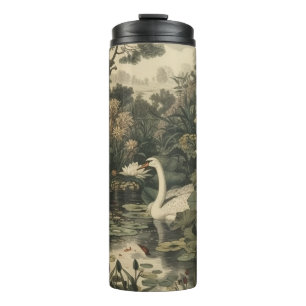 Bouteilles Isothermes Élégance botanique - Le cygne dans la forêt