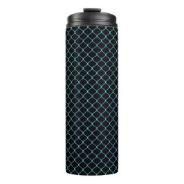 Bouteilles Isothermes Élégant bleu Turquoise  de clôture chaine Motif |