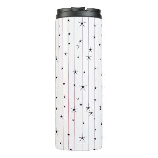 Bouteilles Isothermes Élégant Céleste Étoiles & Rayures Isolées Blanc