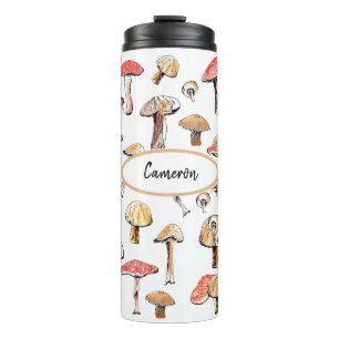 Bouteilles Isothermes Elégant champignon sauvage Nature personnalisée Th