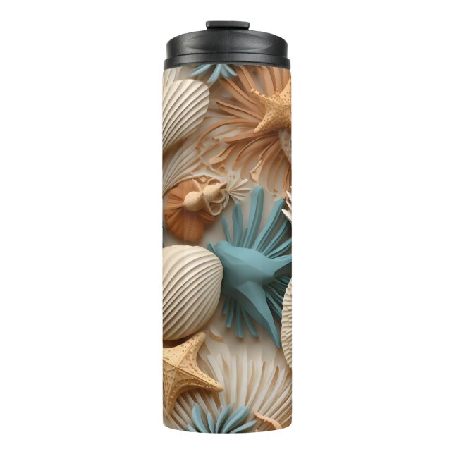 Bouteilles Isothermes Elégant coquillages Pastel Style 3D (Devant)