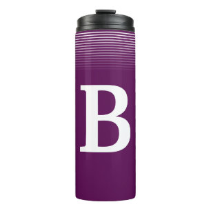 Bouteilles Isothermes Élégant Monogramme - Paruline thermique violette