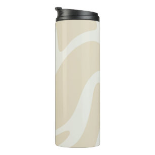 Bouteilles Isothermes Élégant motif organique simple crème beige