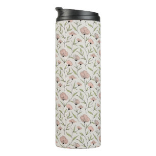 Bouteilles Isothermes Élégant Pépites Roses Bleues Motif Floral