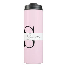 Élégant Pink Pastel Personnalisé Tumbler Thermique