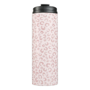 Bouteilles Isothermes Élégant Rose Parties scintillant d'or Leopard Po
