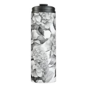 Bouteilles Isothermes Elégante aquarelle blanche grise noire