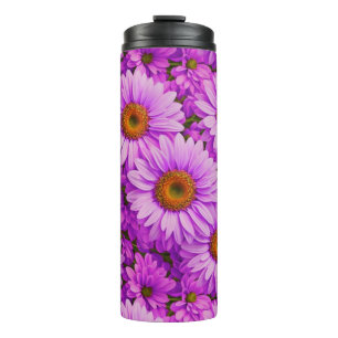 Bouteilles Isothermes Élégante marguerite florale magenta rose foncé