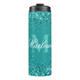 Bouteilles Isothermes Elégante Parties scintillant Turquoise bleu vert M