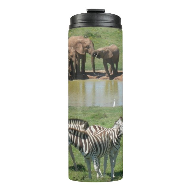 Bouteilles Isothermes Eléphants et zèbres africains Tumbler (Devant)
