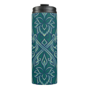 Bouteilles Isothermes Emerald Lotus Tapestry Motif - Le Lotus Blanc