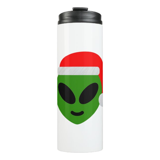 Bouteilles Isothermes emoji alien père Noël vert (Devant)