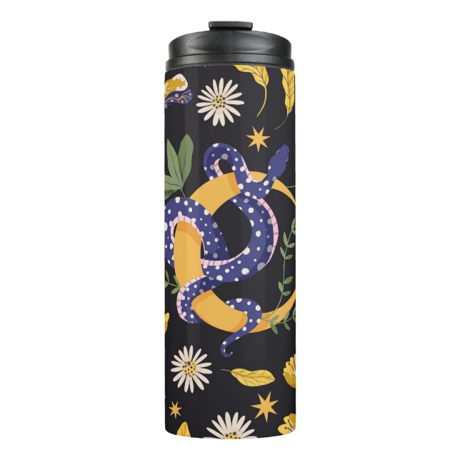 Bouteilles Isothermes Empreinte de fées serpent et floral (Devant)