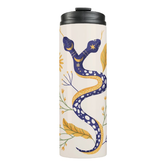 Bouteilles Isothermes Empreinte de fées serpent et floral (Devant)