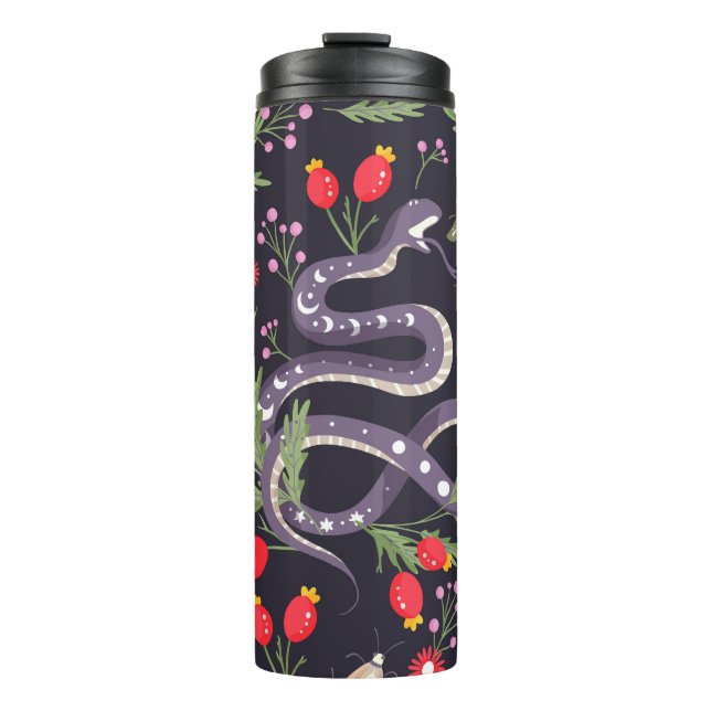 Bouteilles Isothermes Empreinte de fées serpent et floral (Devant)