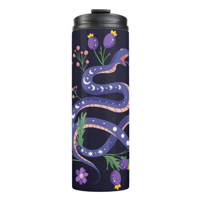 Bouteilles Isothermes Empreinte de fées serpent et floral (Devant)