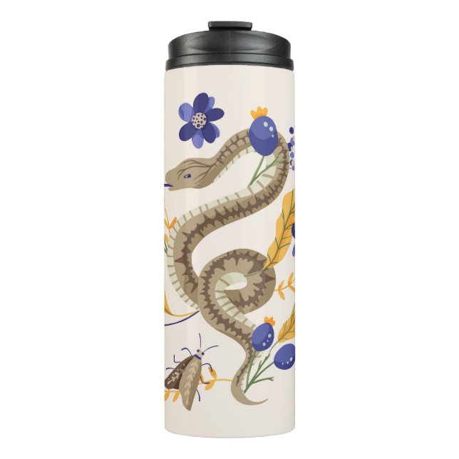 Bouteilles Isothermes Empreinte de fées serpent et floral (Devant)