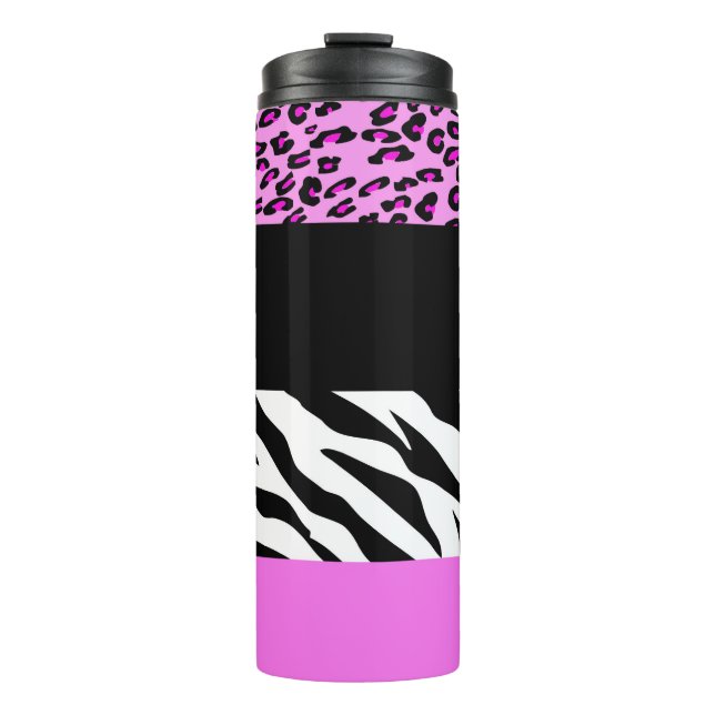 Bouteilles Isothermes Empreinte de léopard, Zebra Print, Poster de anima (Devant)