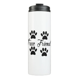 Bouteilles Isothermes Empreinte de patte chien Vrai Amis Texte