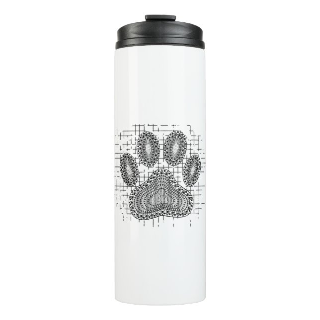 Bouteilles Isothermes Empreinte de patte de chien tribal sur Arrière - p (Devant)