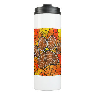 Bouteilles Isothermes Empreinte de patte Mosaic Art Dog
