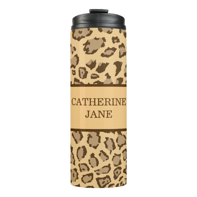Bouteilles Isothermes Empreinte de patte Safari sauvage personnalisable (Devant)