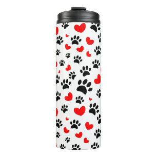 Bouteilles Isothermes Empreintes de pattes De Chiens Random Et Coeurs Ro