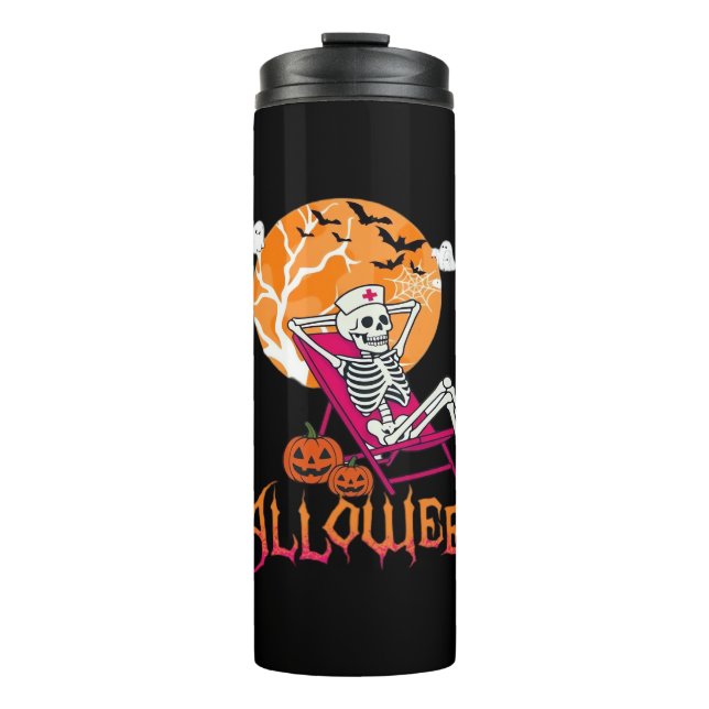 Bouteilles Isothermes En Attente D'Halloween Infirmière D'Été Skeleton P (Devant)