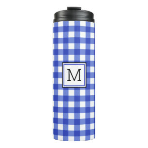 Bouteilles Isothermes En vichy Bleu Vérifier Monogramme Paruline thermiq