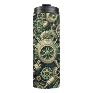 Bouteilles Isothermes Engrenages industriels verts Steampunk