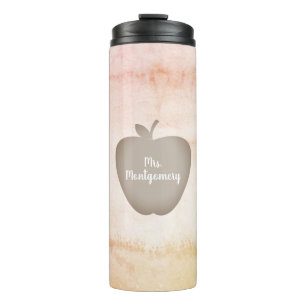 Bouteilles Isothermes Enseignant Apple inspiré par l'aquarelle