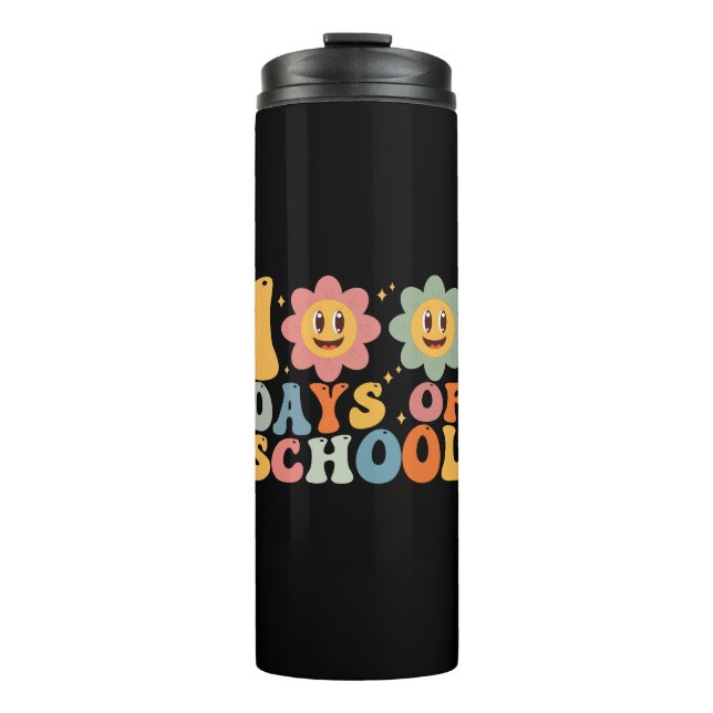 Bouteilles Isothermes Enseignant Enfants Retro Super 100 Jours 0f École (Devant)