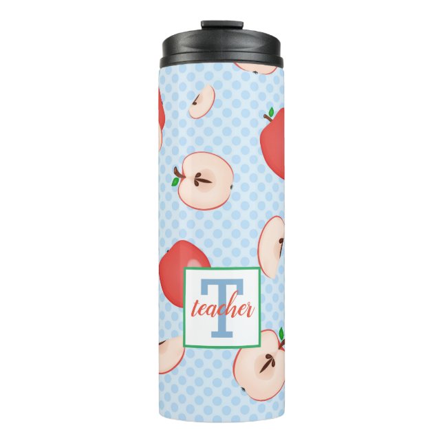Bouteilles Isothermes Enseignants Pois et pommes (Devant)