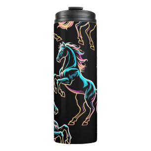 Bouteilles Isothermes Enseigne au néon Cheval Style Rétro Glitch