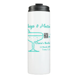 Bouteilles Isothermes enterrement de vie de jeune fille Turquoise Margs 