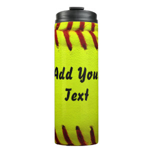 Bouteilles Isothermes Entraîneur d'équipe de softball jaune de softball