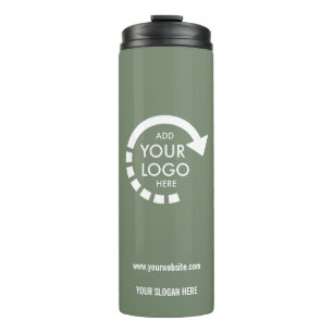 Bouteilles Isothermes Entreprise de logo personnalisé   Sage Green