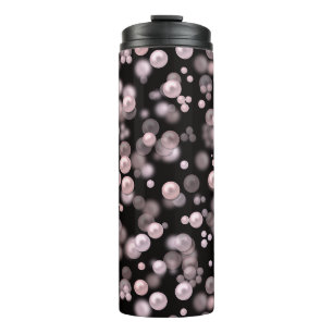 Bouteilles Isothermes Éparcelles de perles roses et blanches sur velours