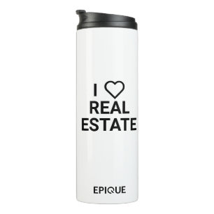 Bouteilles Isothermes Epique I Heart Immobilier Coffee Tumbler