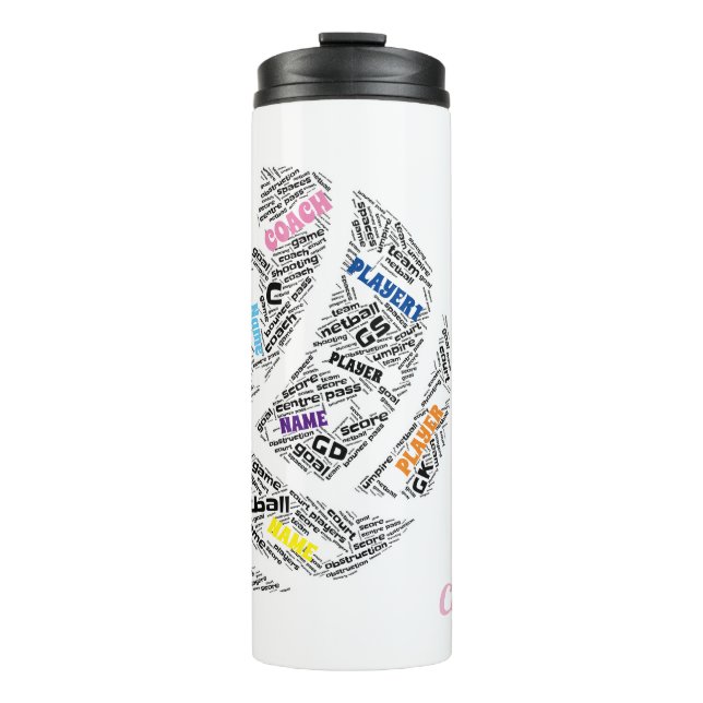 Bouteilles Isothermes Équipe de Netball Personnalisée/ Entraîneur d'une  (Devant)