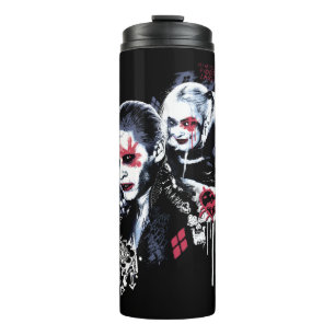 Bouteilles Isothermes Équipe de suicide Graffiti peint Joker & Harley