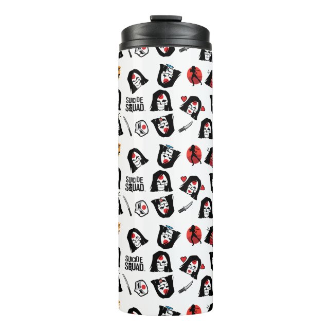 Bouteilles Isothermes Équipe de suicide | Katana Emoji Motif (Devant)
