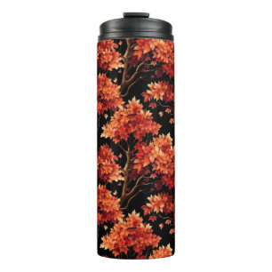 Bouteilles Isothermes Érable rouge d'automne motif graphique sans coutur