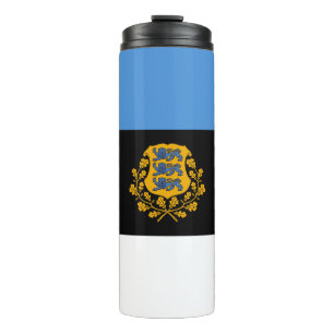 Bouteilles Isothermes Estonie Travel Mug, drapeau patriotique estonien