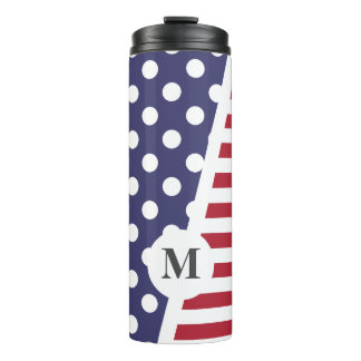 Bouteilles Isothermes États-Unis Pois et rayures : Monogramme