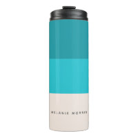 Eté Aqua Blue Beach Vibe Horizontal Stripe