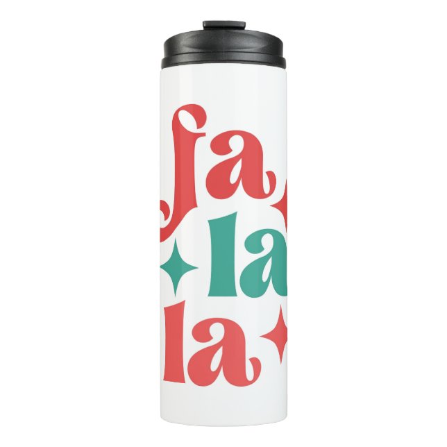 Bouteilles Isothermes Fa La La - Festive vacances Typographie Design (Devant)