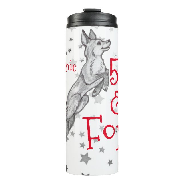 Bouteilles Isothermes Fabuleux Foxy 50e anniversaire Black White Renard  (Devant)